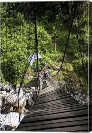 Framed Hiking, Kurt Shafer Bridge, Uganda Print