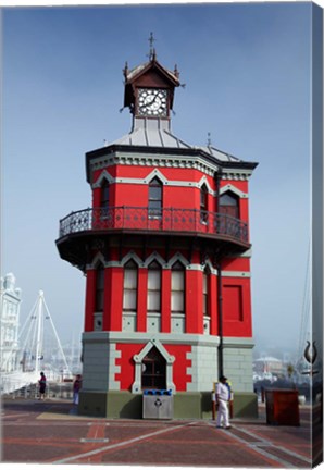 Framed Historic Clock Tower, V and A Waterfront, Cape Town, South Africa Print