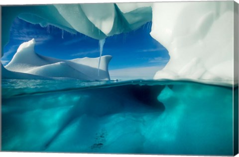 Framed Antarctica, Arched Iceberg floating near Enterprise Island. Print