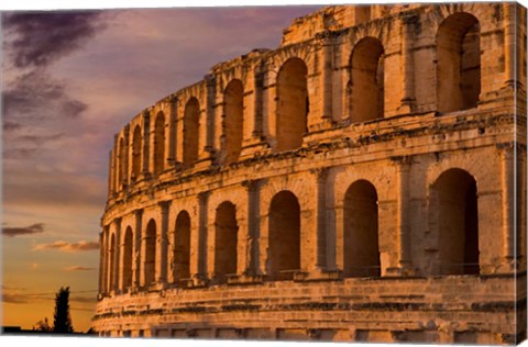 Framed Famous El Jem Roman Amphitheater, El Jem, Tunisia, Africa Print