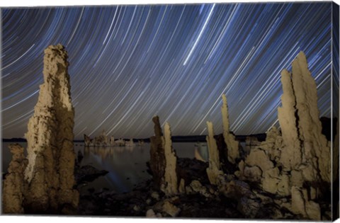 Framed Tufa formations at Mono Lake, California Print