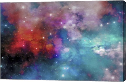 Framed Cloud and star remnants after a supernova explosion Print