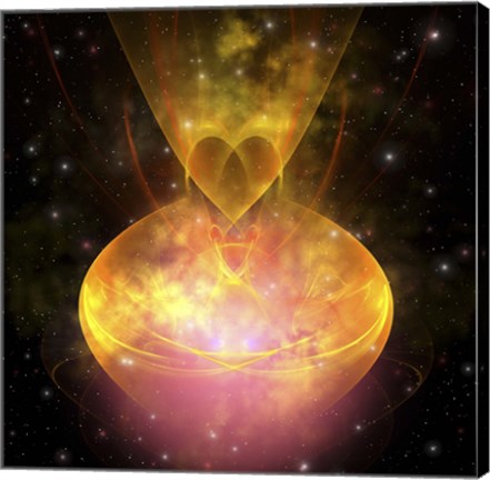 Framed Stars are born in this hourglass shaped nebula out in the cosmos Print