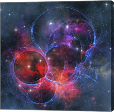Framed dark nebula is a type of interstellar cloud Print