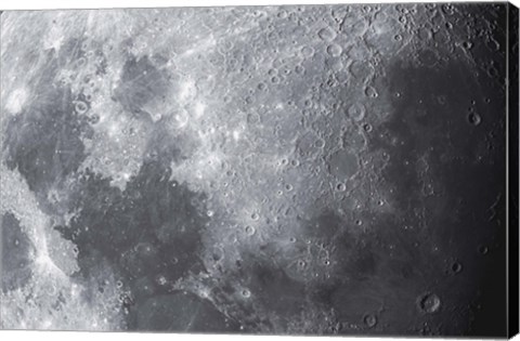 Framed Close up view of the Moon Print