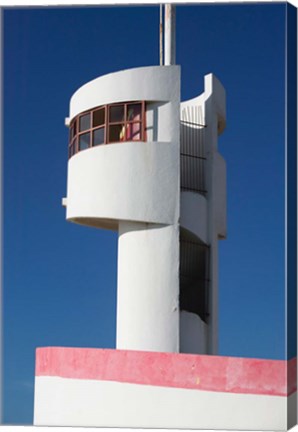 Framed MOROCCO, CASABLANCA, AIN DIAB Beach, Lifeguard Tower Print