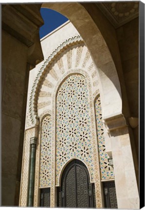 Framed Archway detail, Hassan II Mosque, Casablance, Morocco Print