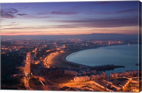 Framed MOROCCO, AGADIR, Boulevard Mohammed V, Coastline Print