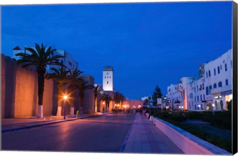 Framed MOROCCO, ESSAOUIRA: Avenue Oqba Ben Nafli Print