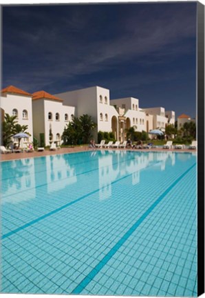 Framed MOROCCO, ESSAOUIRA: Ryad Mogador Hotel Pool Print