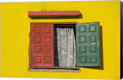 Framed Madagascar, Colorful window, near Antananarivo Print