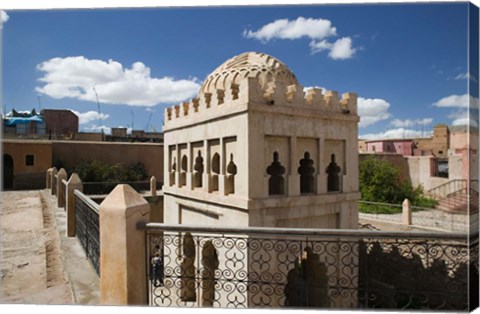 Framed Koubba Ba&#39;adiyn Ablutions Block for Mosque and Madersa, Marrakech, Morocco Print