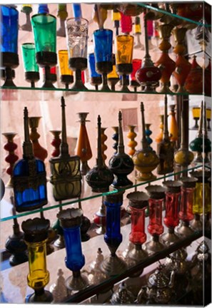 Framed Moroccan Glassware Display, Ouarzazate, South of the High Atlas, Morocco Print