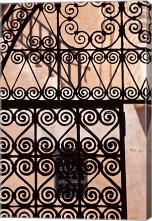 Framed Iron gate, Moorish architecture, Rabat, Morocco Print