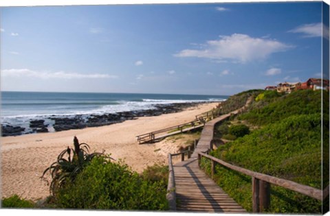 Framed Jeffrey&#39;s Bay boardwalk, Supertubes, South Africa Print