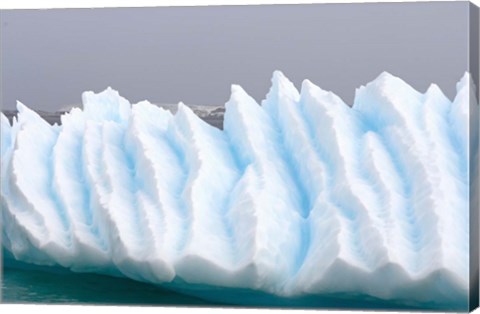 Framed Iceberg pattern off the western Antarctic peninsula Print