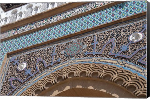 Framed Morocco, Casablanca, Ornate Royal Palace entry Print