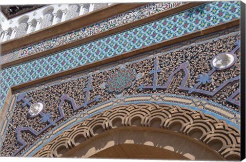 Framed Morocco, Casablanca, Ornate Royal Palace entry Print