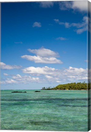 Framed Ile Aux Cerf, East end of Mauritius, Africa Print