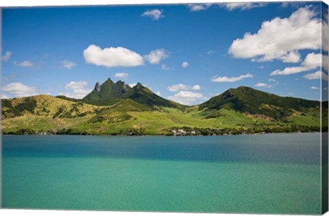 Framed Lion Mountain, South East Mauritius, Africa Print