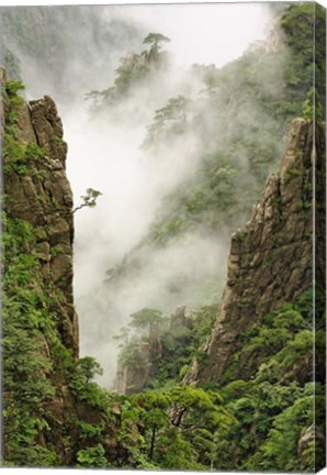 Framed Mist on peaks and valleys, Grand Canyon, Mt. Huang Shan Print