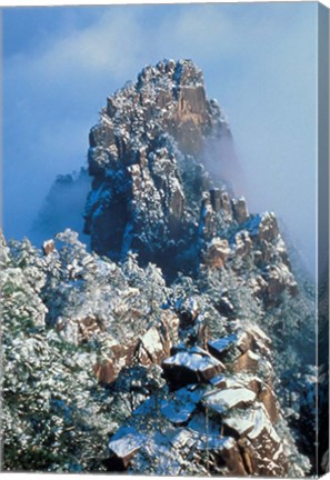 Framed Landscape of Mt Huangshan (Yellow Mountain), China Print