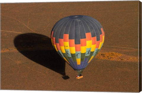 Framed Hot air balloon over Namib Desert, near Sesriem, Namibia, Africa. Print