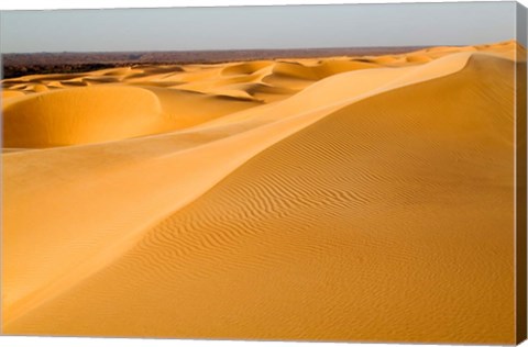 Framed Mauritania, Adrar, Amatlich, View of the desert Print