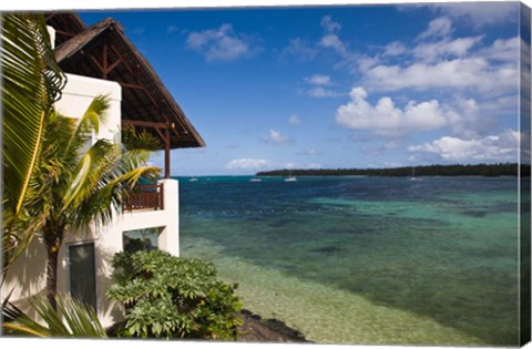 Framed Mauritius, Le Touessrok Resort Hotel, Resort bungalow Print