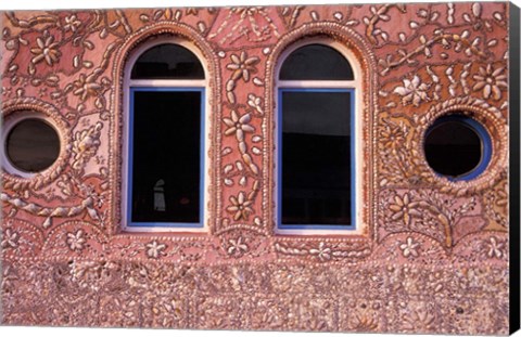 Framed Inlaid Shells Adorn Restaurant Walls, Morocco Print