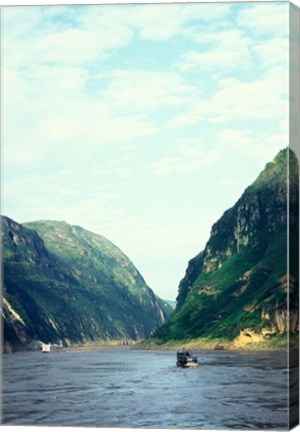 Framed Landscape of Wu Gorge, Three Gorges, Yangtze River, China Print