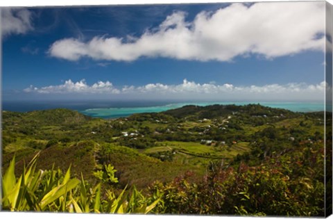 Framed Mauritius, Mt Lubin, View from Mt Limon Print