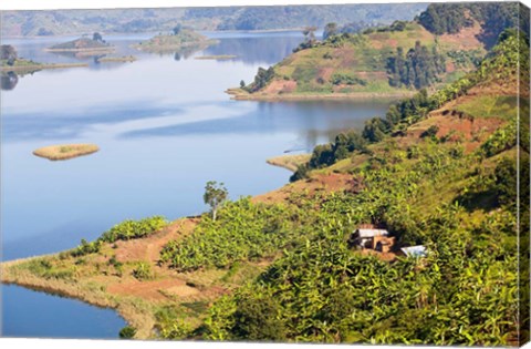 Framed Lake Mutanda near Kisoro, Uganda Print