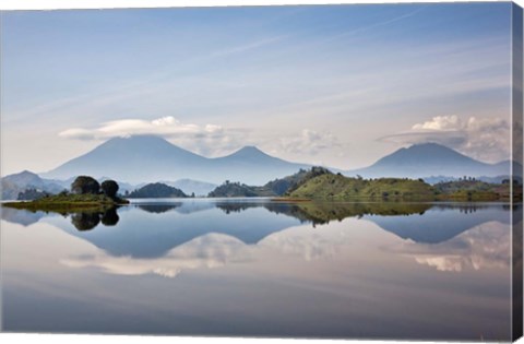 Framed Lake Mutanda near Kisoro, Virunga Volcanoes, Uganda Print