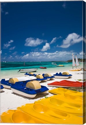 Framed Mauritius, Belle Mare, watercraft for rent Print