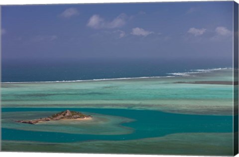 Framed Mauritius, Rodrigues Island, Lagoon and Ile Hermitage Print