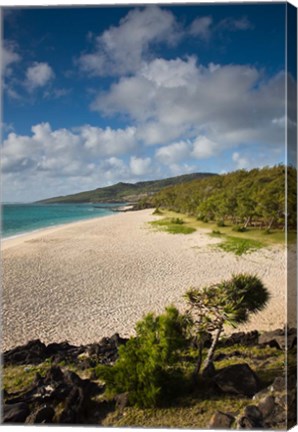 Framed Mauritius, Rodrigues Island, St. Francois Beach Print