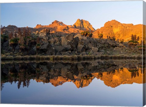 Framed Lake, Mount Kenya National Park, Kenya Print