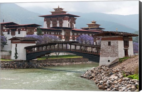 Framed Punakha Dzong Palance, Bhutan Print