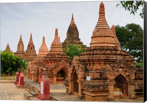 Framed Myanmar (Burma), Bagan (Pagan), Bagan temples Print