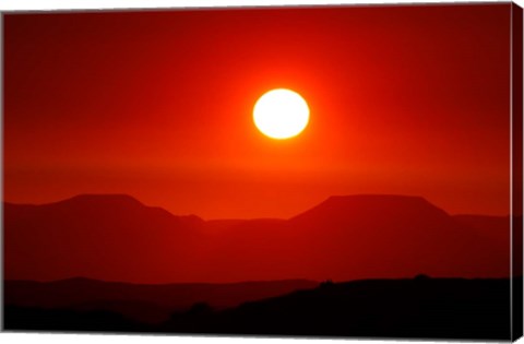 Framed Namibia, Damaraland, Kalahari Desert, Table Mountains Print