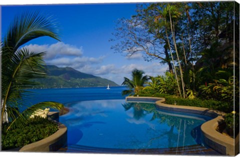 Framed Pool at Northolme Resort, Seychelles, Africa Print