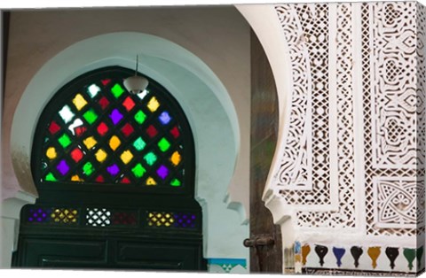 Framed Ornate Souk Doorway, The Souqs of Marrakech, Marrakech, Morocco Print