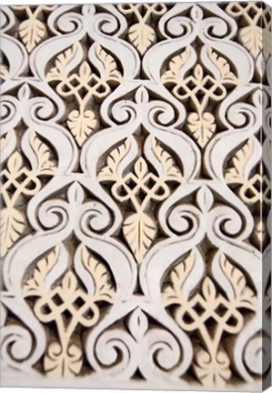 Framed Islamic patterns on Mahakma Law Courts, Morocco Print