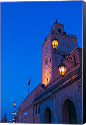 Framed Mosque, Place Jemaa El Fna, Marrakesh, Morocco Print