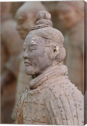 Framed Close up of Qin Terra Cotta Warriors, Xian, China Print