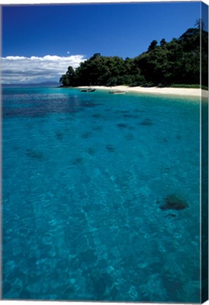 Framed Nosy Tanikely Surrounded by Deep Blue Ocean, Madagascar Print