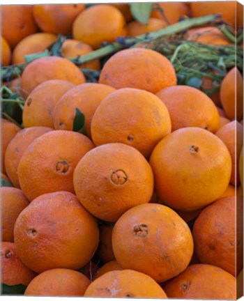 Framed Oranges for sale in Fes market Morocco Print