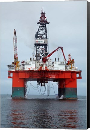 Framed Oil Rig, Walvis Bay, Namibia, Africa. Print