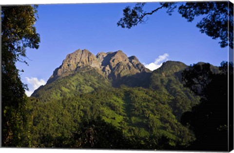 Framed Portal Peaks in the Rwenzori, Uganda Print